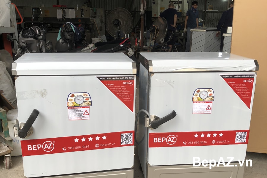Bàn giao tủ nấu cơm 6 khay điện - Hẹn giờ thông minh