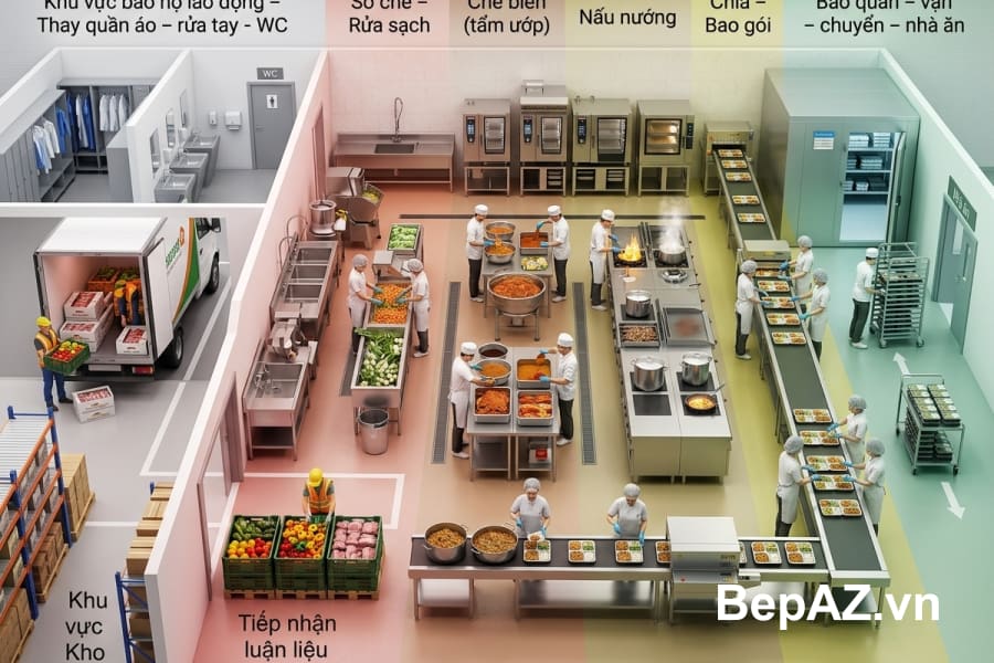Quy trình setup bếp công nghiệp cơ bản
