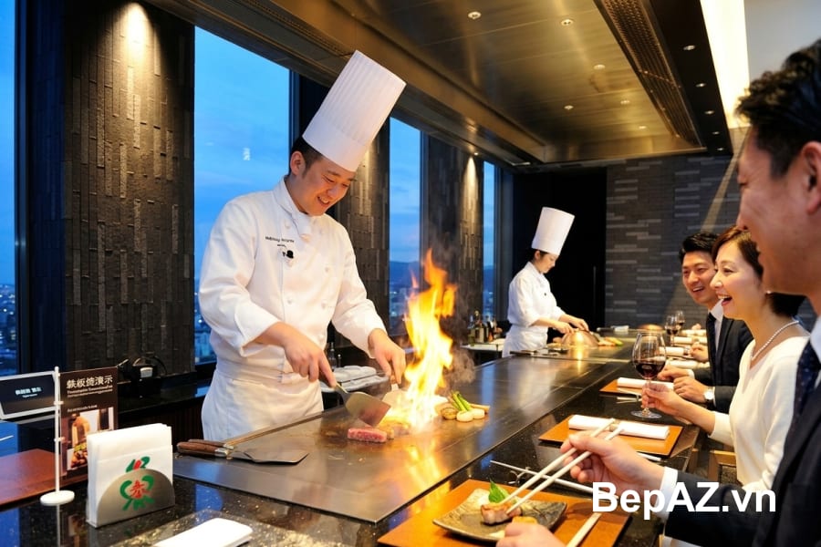 Bếp biểu diễn Teppanyaki đang thịnh hành khắp mọi nơi