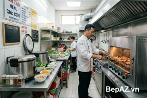 Mô hình setup bếp quán cơm tấm tối ưu nhất
