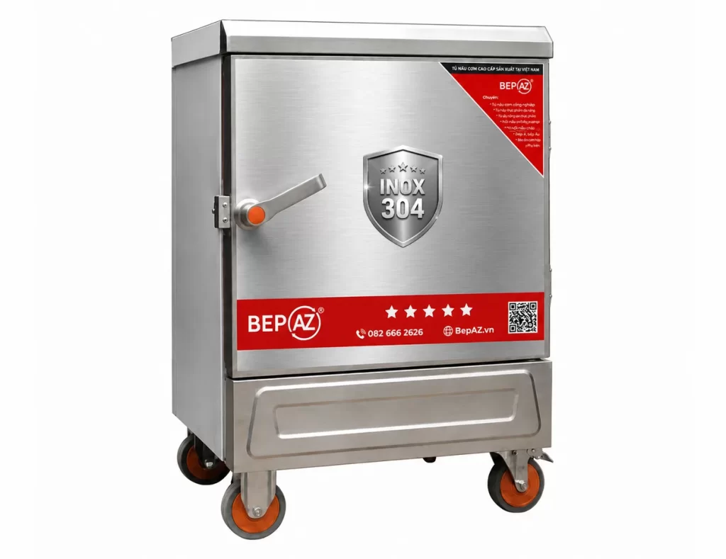 TCD-6-304 – Tủ nấu cơm điện 6 khay inox 304