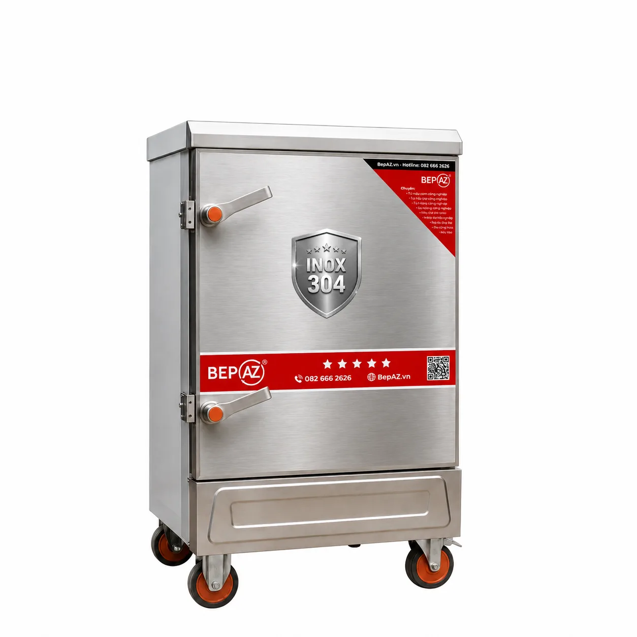 Tủ nấu cơm điện 8 khay BepAZ inox 304 | TCD-8-304