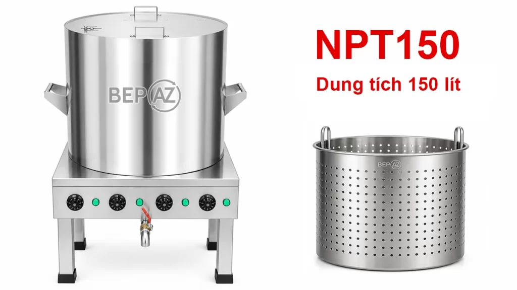 Nồi hầm xương nấu phở 150 lít thanh nhiệt BepAZ NPT150