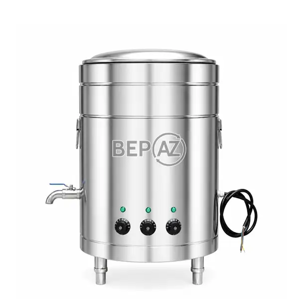 Nồi nấu phở mâm nhiệt 70 lít 3 đĩa nhiệt, tùy chọn điện 220V hoặc 380V, BepAZ - NPM70