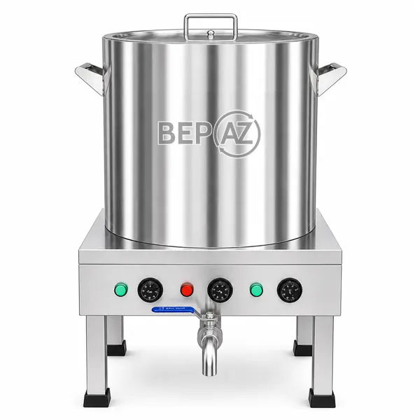 Nồi nấu phở thanh nhiệt 100 lít công suất 9kW cho quán phở và nhà hàng, BepAZ - NPT100