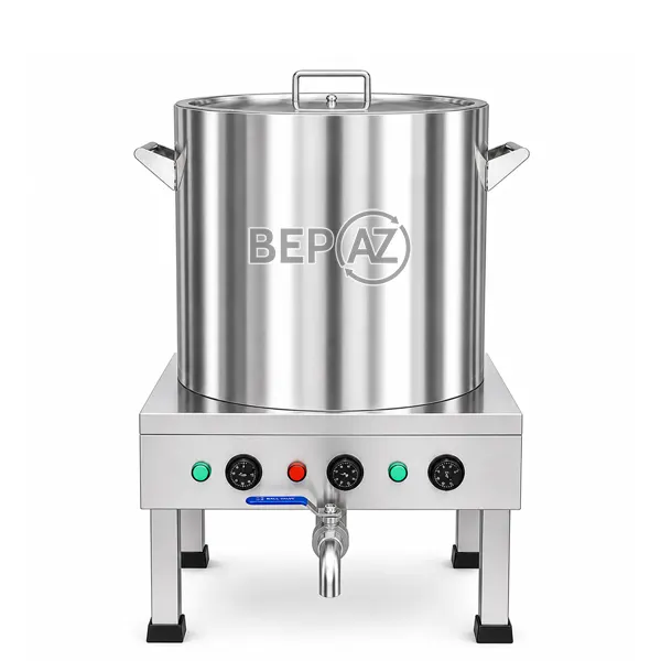 Nồi nấu phở thanh nhiệt 80 lít công suất 9kW, bệ vuông chắc chắn, giữ nhiệt tốt, BepAZ - NPT80