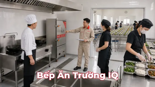 Dự án Công ty Hoàng Minh cung cấp toàn bộ hệ thống bếp ăn cho Trường Liên cấp IQ.