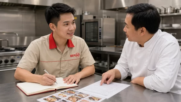 BepAZ tiếp nhận nhu cầu khách hàng trước khi tư vấn giải pháp bếp công nghiệp