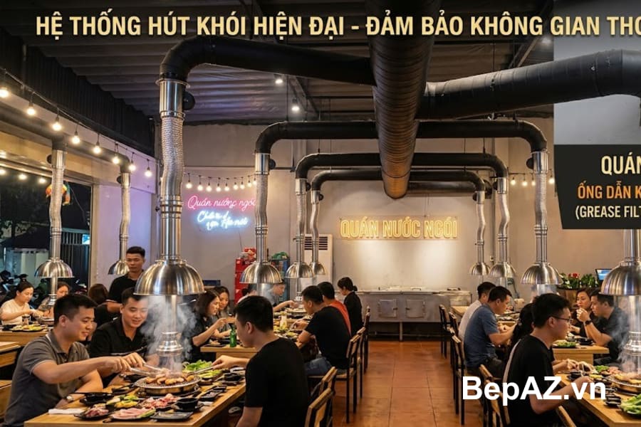 Hệ thống hút khói quán nướng chuyên nghiệp và hiệu quả